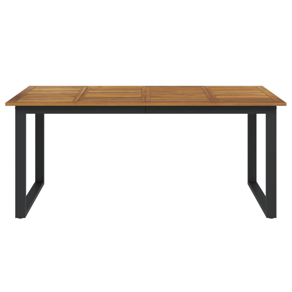 Gartentisch mit Gestell U-Form 180x90x75 cm Akazie Massivholz