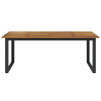 Gartentisch mit Beinen in U-Form 200x90x75 cm Massivholz Akazie