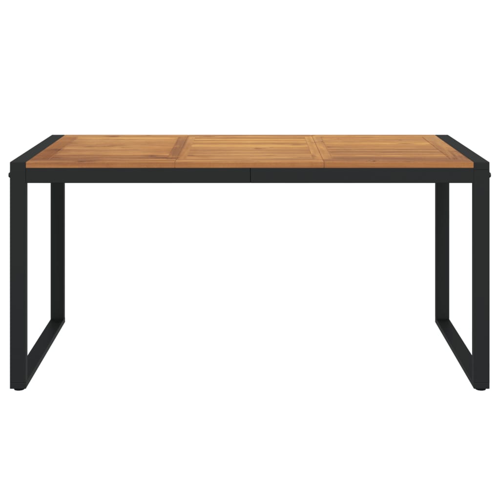 Gartentisch mit Beinen in U-Form 160x80x75 cm Massivholz Akazie