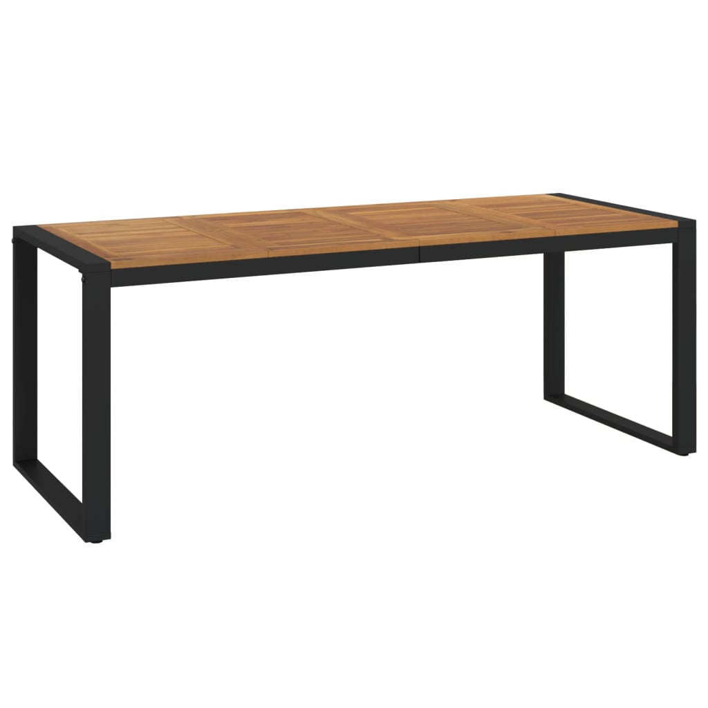 Gartentisch mit Gestell U-Form 200x90x75 cm Akazie Massivholz