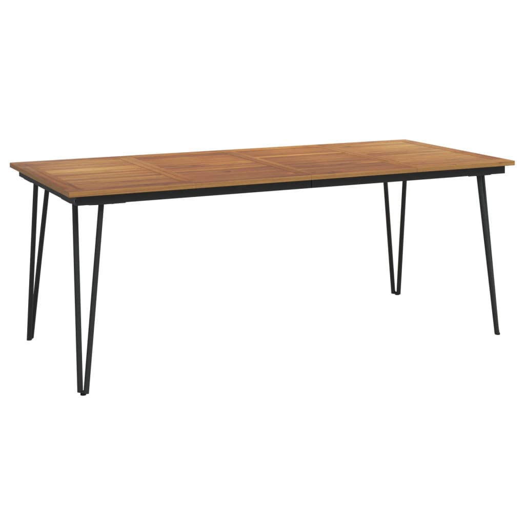 Gartentisch Haarnadel-Tischbeine 200x90x75 cm Akazie Massivholz