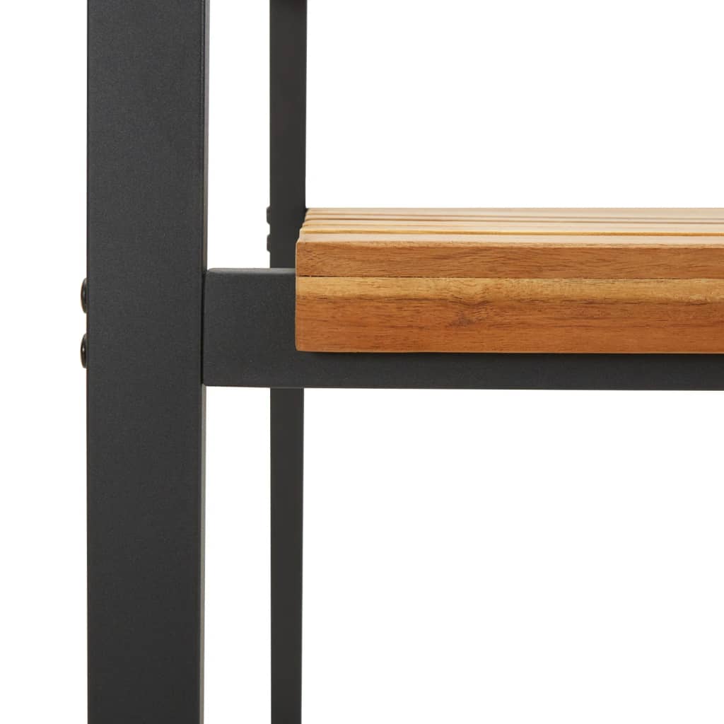 Stapelbare Gartenstühle 2 Stk. Massivholz Akazie und Metall