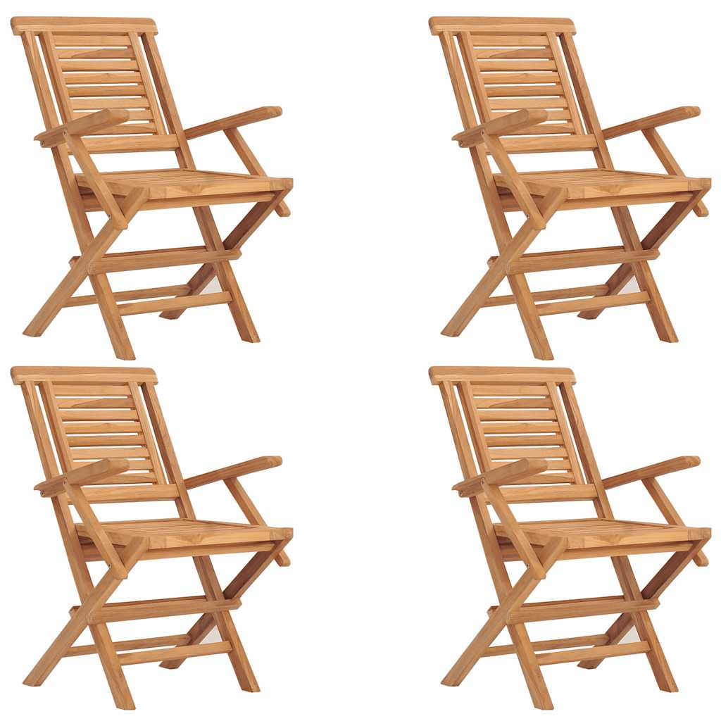 5-tlg. Garten-Essgruppe Massivholz Teak