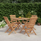5-tlg. Garten-Essgruppe Massivholz Teak