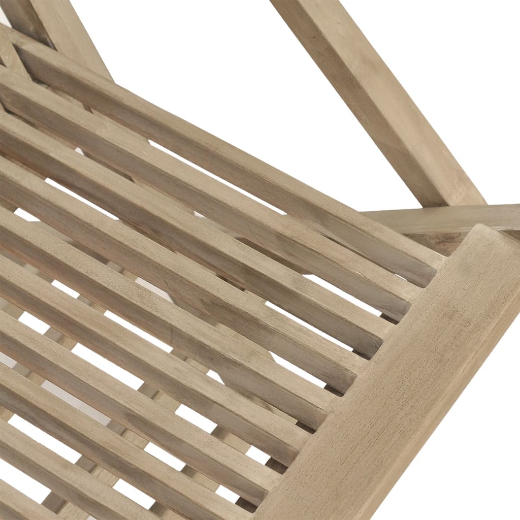 7-tlg. Garten-Essgruppe Grau Massivholz Teak