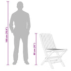 Gartenstühle 4 Stk. Klappbar 47x47x89 cm Massivholz Teak