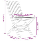 Gartenstühle 6 Stk. Klappbar 47x47x89 cm Massivholz Teak