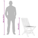 Gartenstühle 6 Stk. Klappbar 47x47x89 cm Massivholz Teak