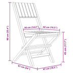 Gartenstühle 6 Stk. Klappbar 47x61x90 cm Massivholz Teak