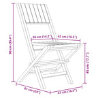 Gartenstühle 8 Stk. Klappbar 47x61x90 cm Massivholz Teak