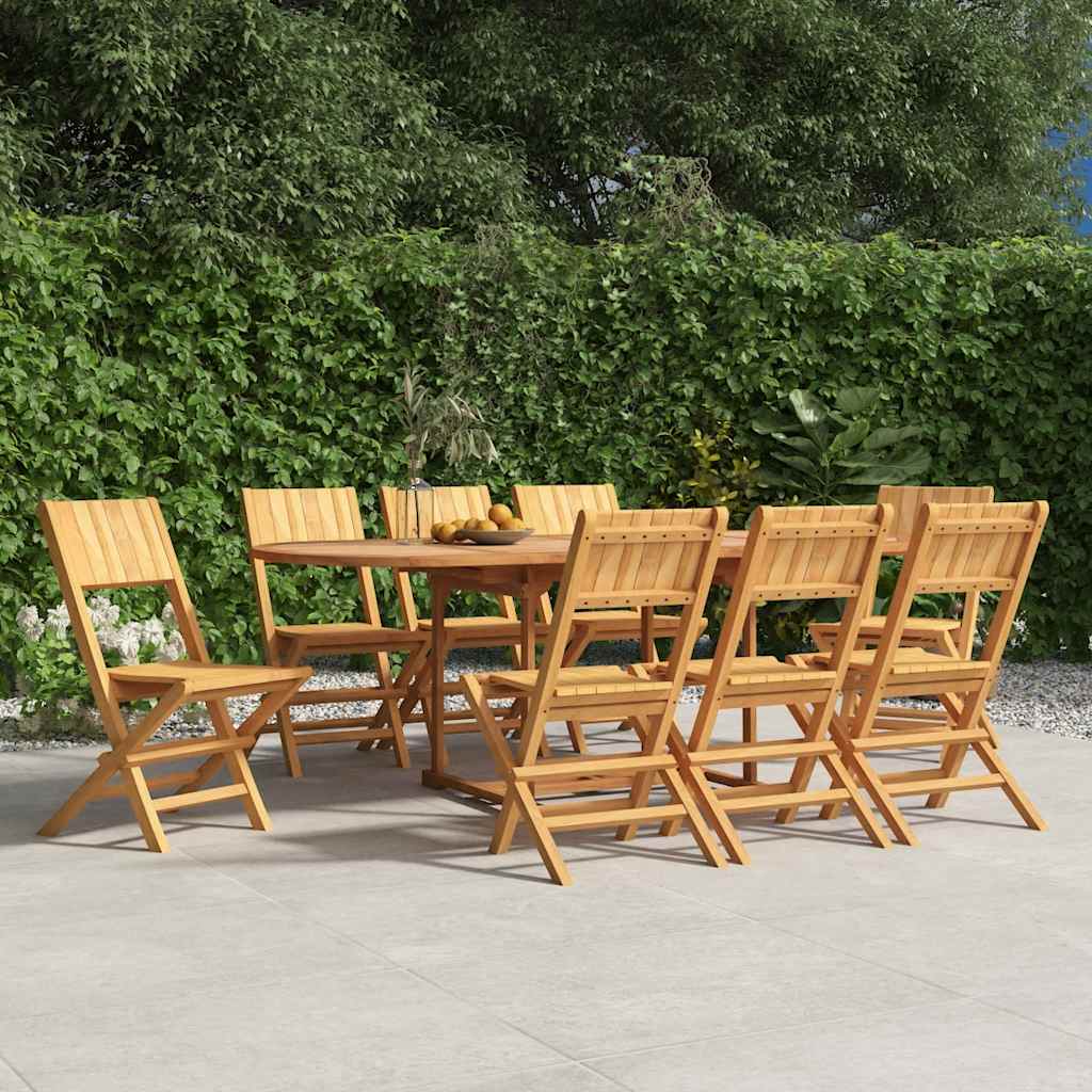 Gartenstühle 8 Stk. Klappbar 47x61x90 cm Massivholz Teak