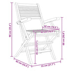 Gartenstühle 6 Stk. Klappbar 55x62x90 cm Massivholz Teak