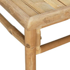 11-tlg. Garten-Lounge-Set mit Hellgrauen Kissen Bambus
