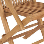 Garten Essgruppe 7 pcs Braun Massivholz Teak