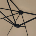Doppelsonnenschirm Taupe 449x265 cm