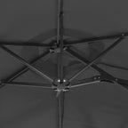 Doppel-Sonnenschirm mit LED-Leuchten 316x145 cm