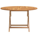 Gartentisch Klappbar Ø 110x75 cm Massivholz Teak