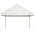 Pavillon mit Dach Weiß 6,69 x 4,08 x 3,22 m Polyethylen