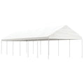 Pavillon mit Dach Weiß 13,38x4,08x3,22 m Polyethylen