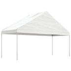 Pavillon mit Dach Weiß 6,69x5,88x3,75 m Polyethylen