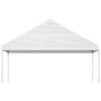 Pavillon mit Dach Weiß 6,69x5,88x3,75 m Polyethylen