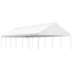 Pavillon mit Dach Weiß 13,38x5,88x3,75 m Polyethylen