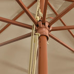 Sonnenschirm mit Holzmast 400x273 cm