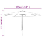 Sonnenschirm mit Holzmast 400x273 cm