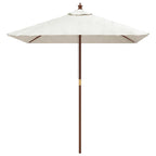 Sonnenschirm mit Holzmast Sandfarben 198x198x231 cm
