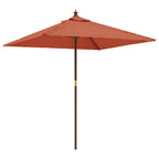 Sonnenschirm mit Holzmast Terrakotta 198x198x231 cm