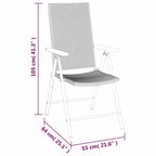 7-tlg. Garten-Essgruppe Schwarz und Braun Poly Rattan