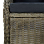 5-tlg. Garten-Essgruppe Braun Poly Rattan