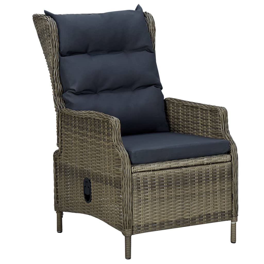 7-tlg. Garten-Essgruppe Braun Poly Rattan