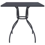 Gartentisch Anthrazit 80x80x72,5 cm Stahlgeflecht