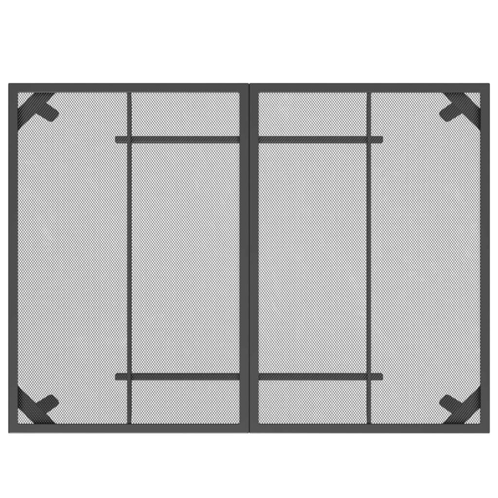 Gartentisch Anthrazit 110x80x72 cm Stahlgitter