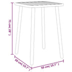 Gartentisch Anthrazit 50x50x71 cm Stahl