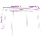 Gartentisch Anthrazit 100x100x71 cm Stahl