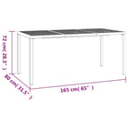 Gartentisch Anthrazit 165x80x72 cm Stahl