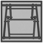 Gartentisch Klappbar Anthrazit 38x38x38 cm Stahlgitter