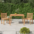 3-tlg. Garten-Essgruppe Massivholz Teak