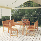 5-tlg. Garten-Essgruppe Massivholz Teak