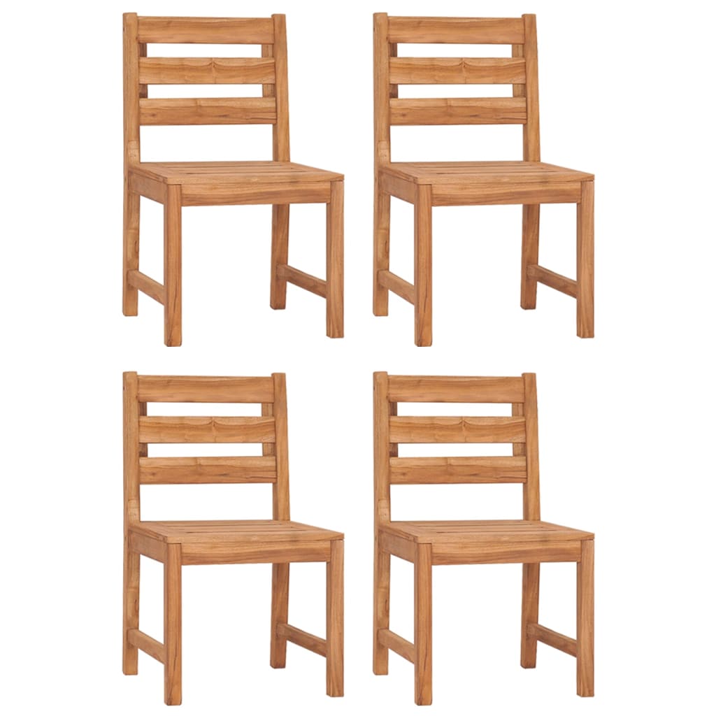 Gartenstühle 4 Stk. Massivholz Teak
