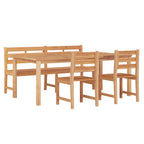 4-tlg. Garten-Essgruppe Massivholz Teak