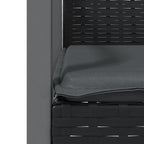 Gartenstühle mit Kissen 2 Stk. Schwarz 56,5x57x83cm Poly Rattan