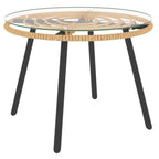 3-tlg. Garten-Lounge-Set mit Kissen Beige Poly Rattan