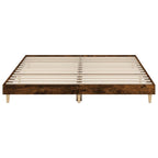 Bettgestell ohne Matratze Räuchereiche 200x200 cm Holzwerkstoff