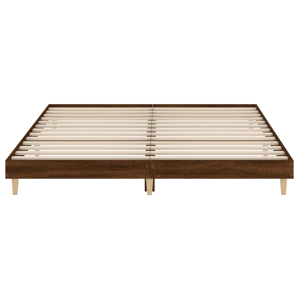 Bettgestell ohne Matratze Braun Eichen-Optik 200x200 cm