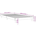 Bettgestell Schwarz 100x200 cm Holzwerkstoff