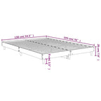 Bettgestell Braun Eichen-Optik 135x190 cm Holzwerkstoff