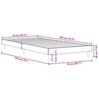 Bettgestell ohne Matratze Sonoma-Eiche 75x190 cm Holzwerkstoff